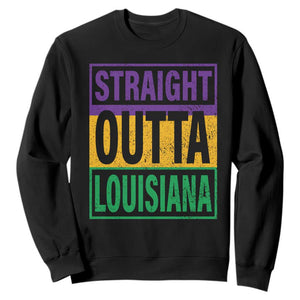 Straight Outta Louisiana Sweatshirt TS09 Black Print Your Wear