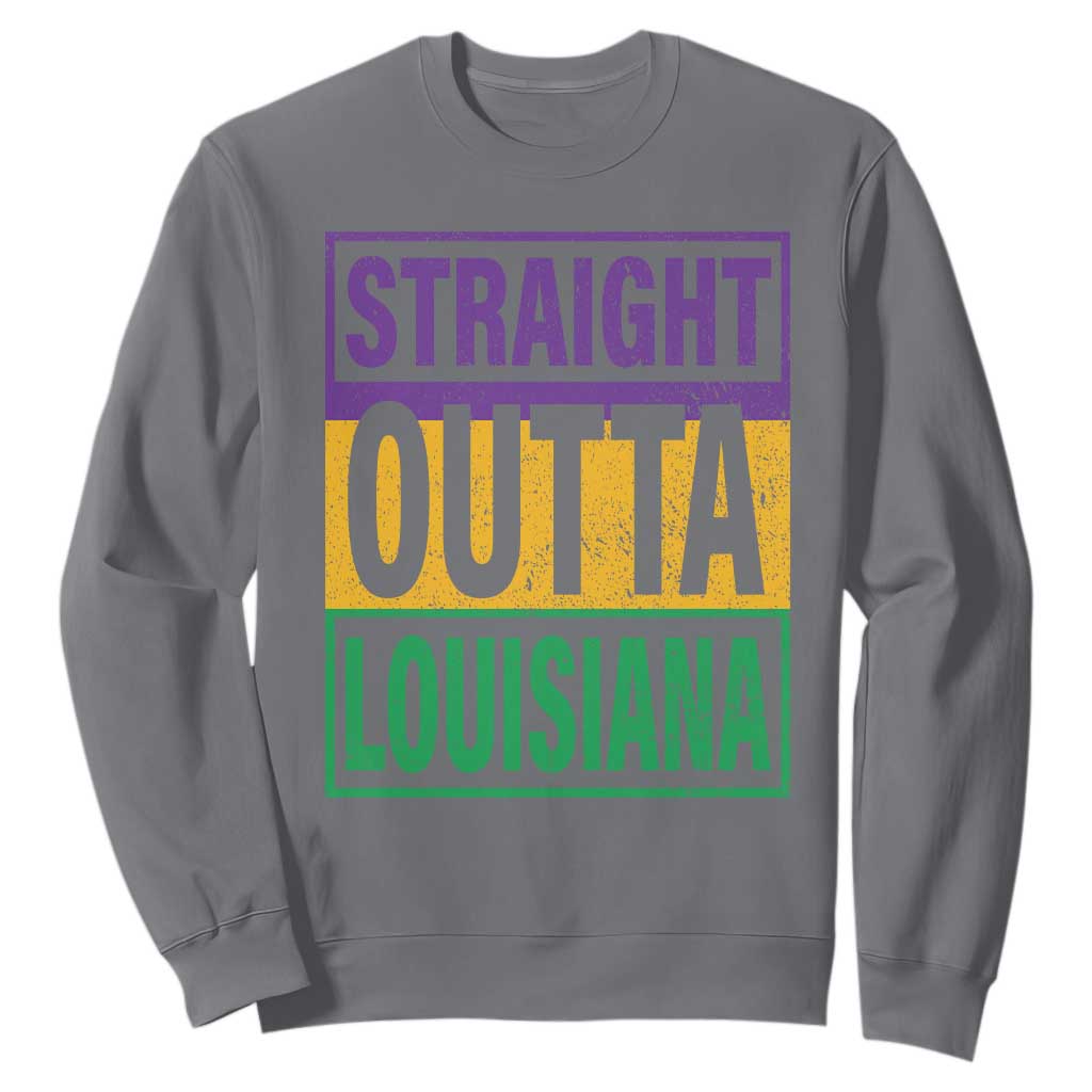 Straight Outta Louisiana Sweatshirt TS09 Charcoal Print Your Wear