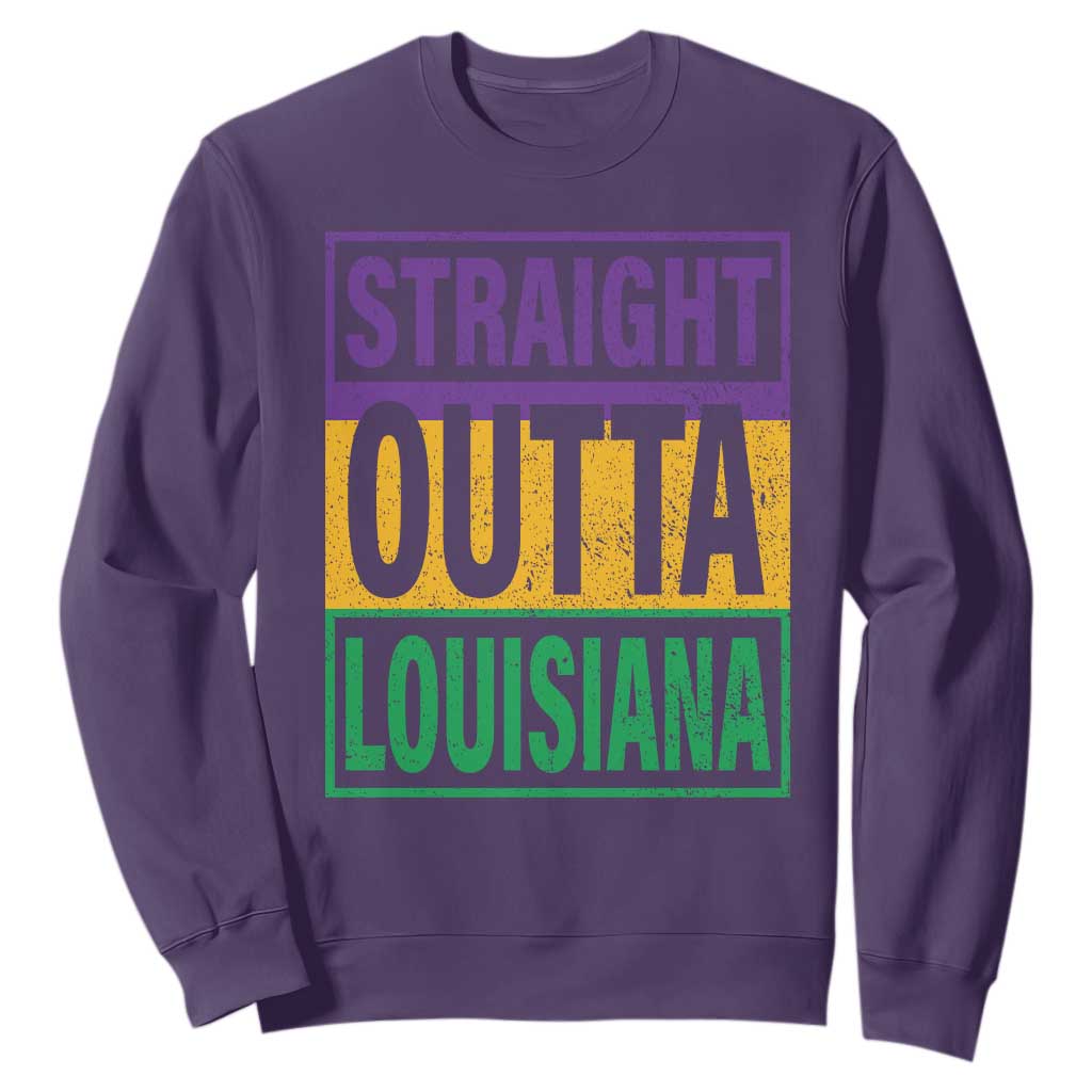 Straight Outta Louisiana Sweatshirt TS09 Purple Print Your Wear