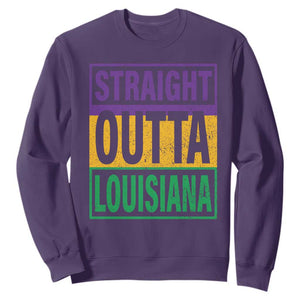 Straight Outta Louisiana Sweatshirt TS09 Purple Print Your Wear