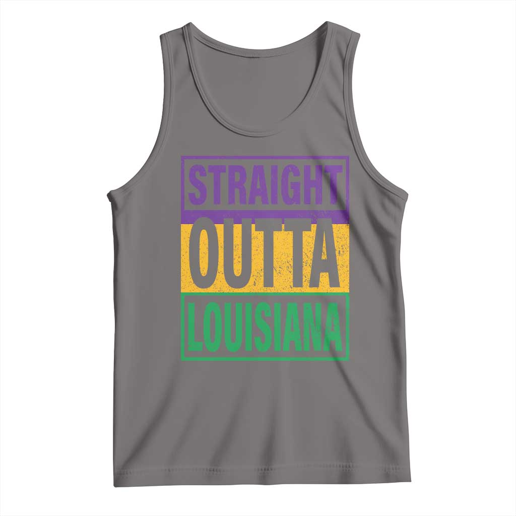 Straight Outta Louisiana Tank Top TS09 Deep Heather Print Your Wear