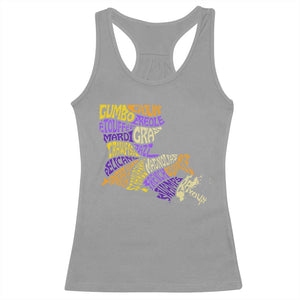Louisiana Racerback Tank Top Creole Cajun Culture LA Map TS09 Sport Gray Print Your Wear