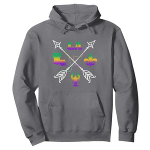 Louisiana Mardi Gras Hoodie Crawfish Fleur De Lis TS09 Charcoal Print Your Wear