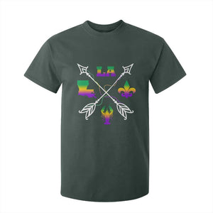 Louisiana Mardi Gras T Shirt For Kid Crawfish Fleur De Lis TS09 Dark Forest Green Print Your Wear
