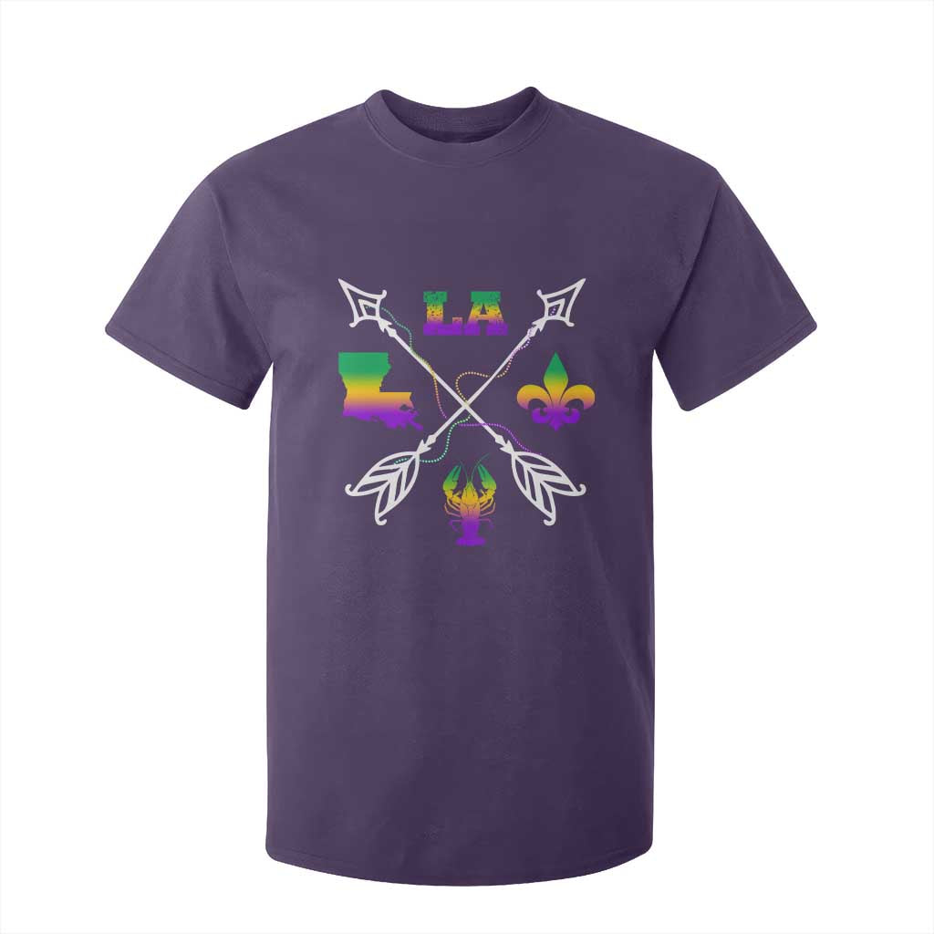 Louisiana Mardi Gras T Shirt For Kid Crawfish Fleur De Lis TS09 Purple Print Your Wear