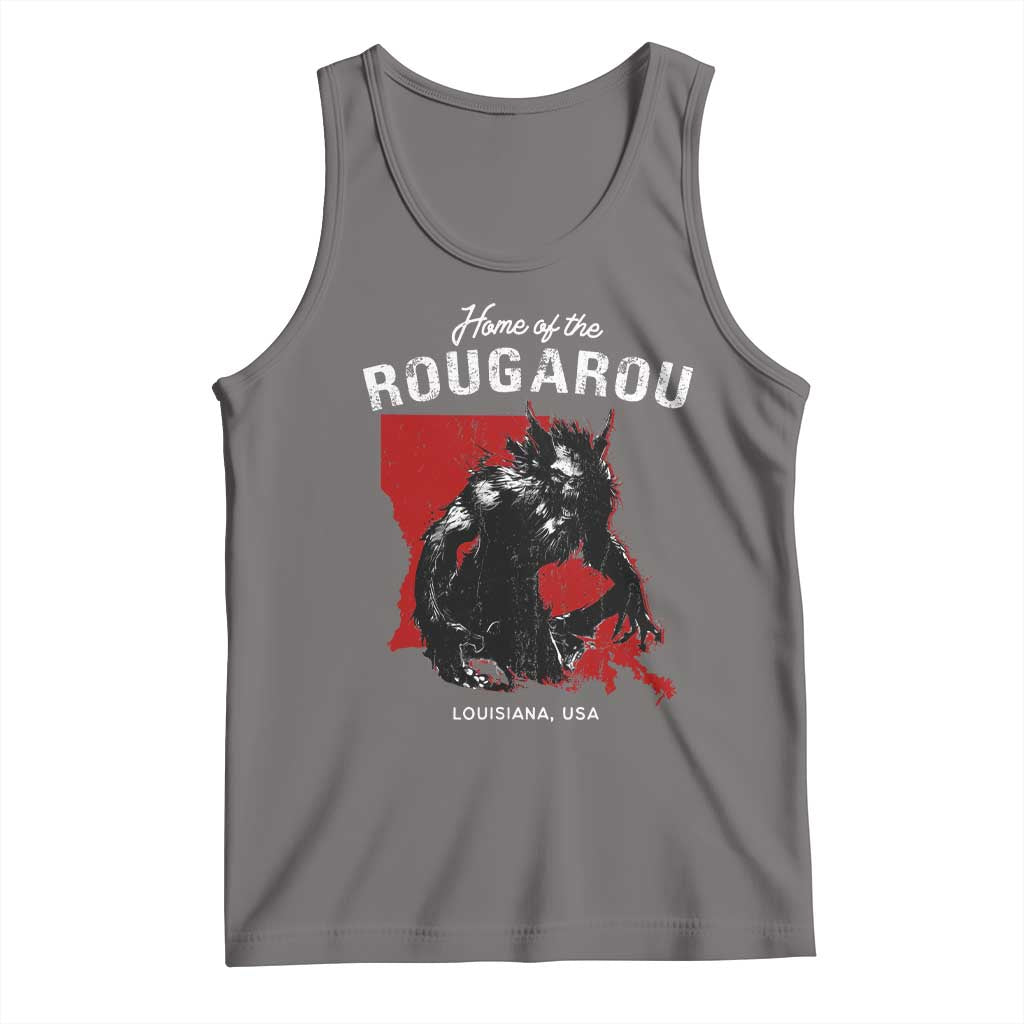 Home of the Rougarou Tank Top Louisiana Cryptid TS09 Deep Heather Print Your Wear