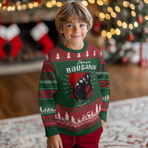 Home of the Rougarou Knit Sweatshirt Louisiana Cryptid TS09 Christmas Print Your Wear
