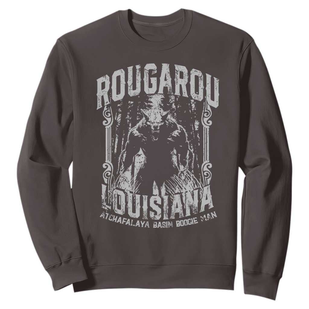 Louisiana Cryptid Rougarou Sweatshirt Atchafalaya Basin Boogie Man TS09 Dark Chocolate Print Your Wear
