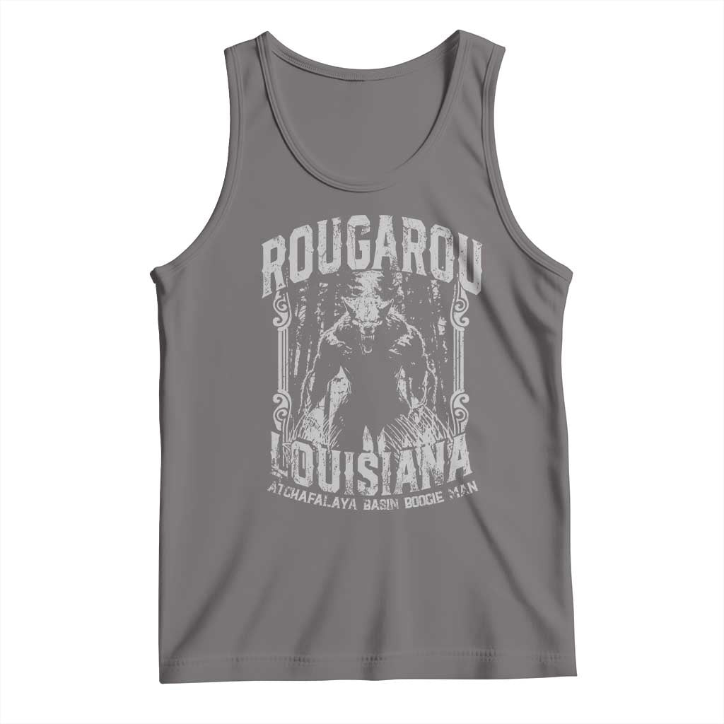 Louisiana Cryptid Rougarou Tank Top Atchafalaya Basin Boogie Man TS09 Deep Heather Print Your Wear