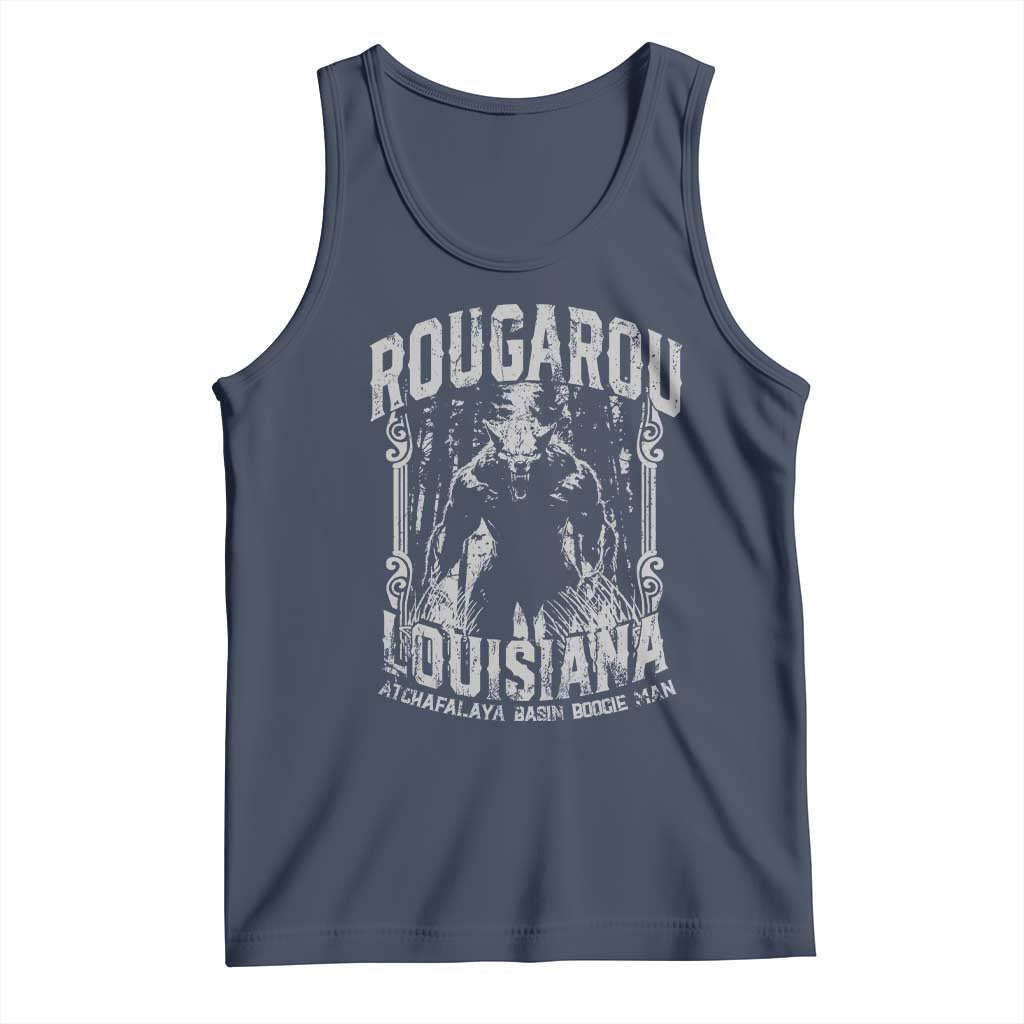 Louisiana Cryptid Rougarou Tank Top Atchafalaya Basin Boogie Man TS09 Navy Print Your Wear