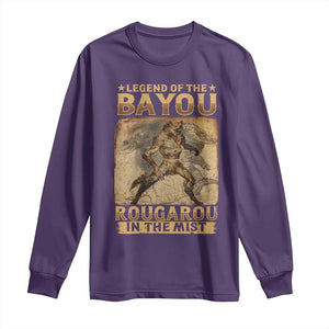 Louisiana Cryptid Rougarou Long Sleeve Shirt Legend Of The Bayou Rougarou In The Mist TS09 Purple Print Your Wear