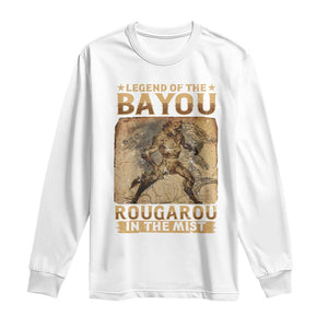 Louisiana Cryptid Rougarou Long Sleeve Shirt Legend Of The Bayou Rougarou In The Mist TS09 White Print Your Wear