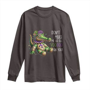 Voodoo Mardi Gras Long Sleeve Shirt Aligator Voodoo Doll New Orleans Louisiana TS09 Dark Chocolate Print Your Wear