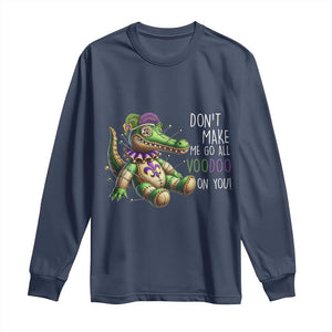 Voodoo Mardi Gras Long Sleeve Shirt Aligator Voodoo Doll New Orleans Louisiana TS09 Navy Print Your Wear