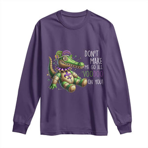 Voodoo Mardi Gras Long Sleeve Shirt Aligator Voodoo Doll New Orleans Louisiana TS09 Purple Print Your Wear