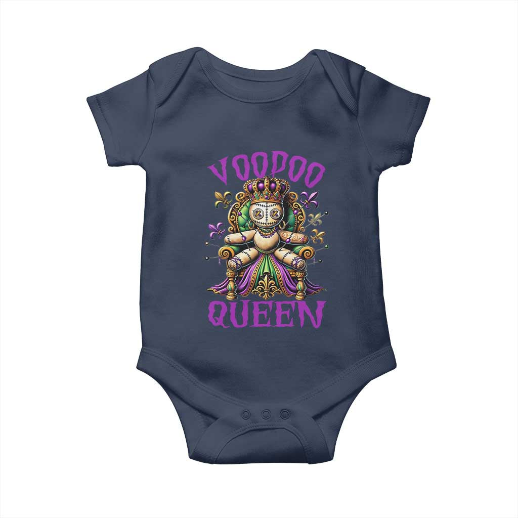 Mardi Gras Voodoo Queen Baby Onesie TS09 Navy Print Your Wear