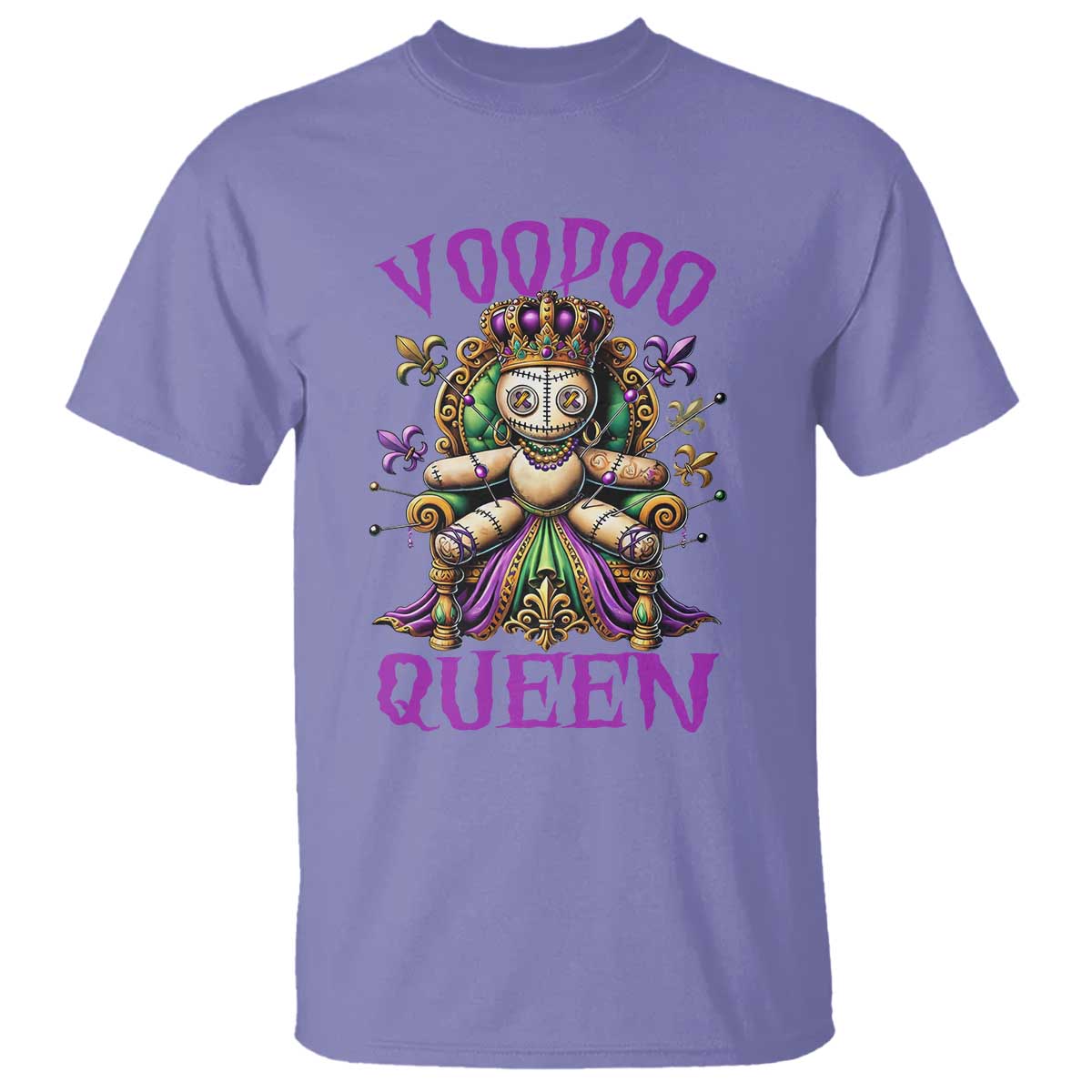 Mardi Gras Voodoo Queen T Shirt TS09 Violet Print Your Wear