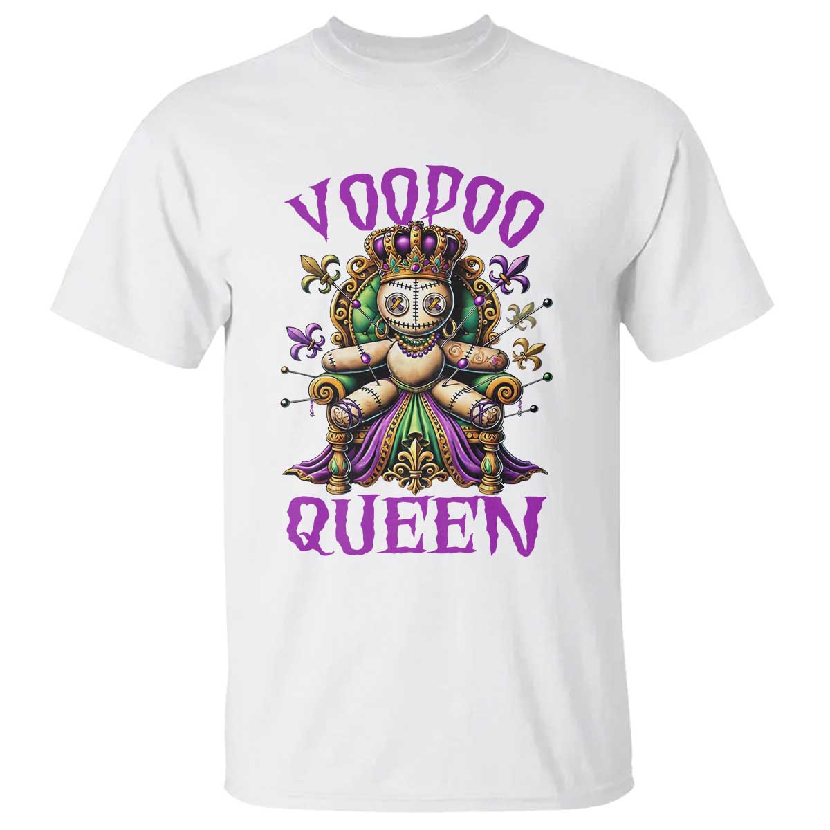 Mardi Gras Voodoo Queen T Shirt TS09 White Print Your Wear