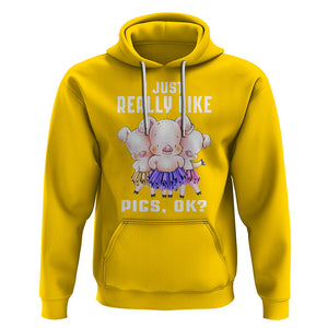 Pig Lover Hoodie I Just Really Like Pigs OK Cute Swine Squad TS09 Daisy Printyourwear