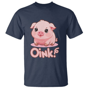 Pig Lover OINK Cute Swine T Shirt TS09 Navy Printyourwear