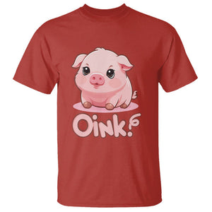 Pig Lover OINK Cute Swine T Shirt TS09 Red Printyourwear