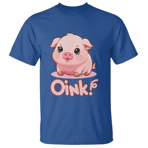 Pig Lover OINK Cute Swine T Shirt TS09 Royal Blue Printyourwear