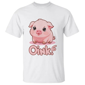 Pig Lover OINK Cute Swine T Shirt TS09 White Printyourwear