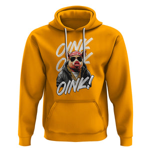 Pig Lover OINK Cool Swine Hip Hop Gangster Hoodie TS09 Gold Printyourwear