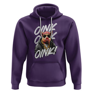 Pig Lover OINK Cool Swine Hip Hop Gangster Hoodie TS09 Purple Printyourwear