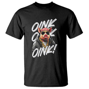 Pig Lover OINK Cool Swine Hip Hop Gangster T Shirt TS09 Black Printyourwear