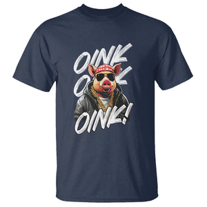 Pig Lover OINK Cool Swine Hip Hop Gangster T Shirt TS09 Navy Printyourwear