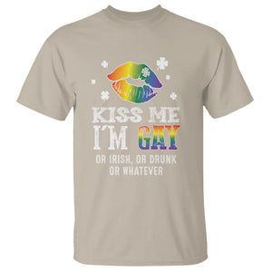 St. Patrick's Day T Shirt Kiss Me I'm Gay Or Irish Or Drunk Or Whatever TS09 Sand Printyourwear