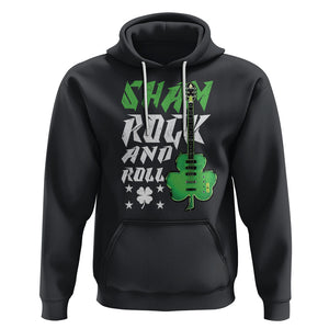 St. Patrick's Day Hoodie Funny Sham Rock N Roll Shamrock Guitar TS09 Black Printyourwear