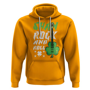 St. Patrick's Day Hoodie Funny Sham Rock N Roll Shamrock Guitar TS09 Gold Printyourwear