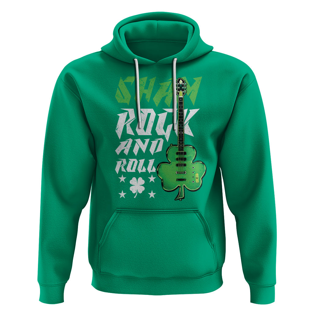 St. Patrick's Day Hoodie Funny Sham Rock N Roll Shamrock Guitar TS09 Irish Green Printyourwear