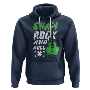 St. Patrick's Day Hoodie Funny Sham Rock N Roll Shamrock Guitar TS09 Navy Printyourwear