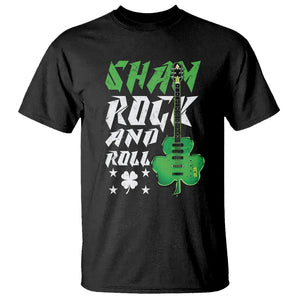 St. Patrick's Day T Shirt Funny Sham Rock N Roll Shamrock Guitar TS09 Black Printyourwear