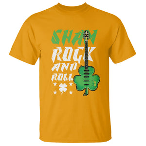 St. Patrick's Day T Shirt Funny Sham Rock N Roll Shamrock Guitar TS09 Gold Printyourwear