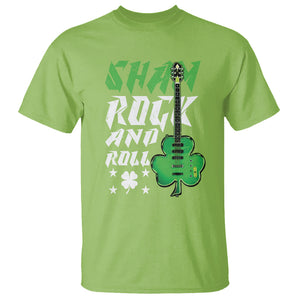 St. Patrick's Day T Shirt Funny Sham Rock N Roll Shamrock Guitar TS09 Lime Printyourwear