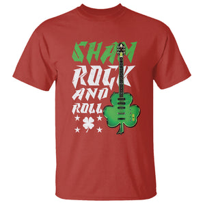 St. Patrick's Day T Shirt Funny Sham Rock N Roll Shamrock Guitar TS09 Red Printyourwear