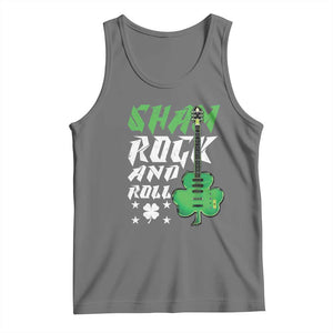 St Patrick's Day Tank Top Funny Sham Rock N Roll Shamrock Guitar TS09 Black Heather Print Your Wear