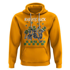 St. Patrick's Day Hoodie Radiate Luck Funny Skeleton Radiology TS09 Gold Printyourwear