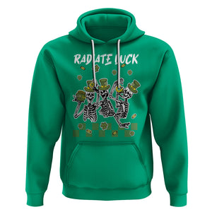 St. Patrick's Day Hoodie Radiate Luck Funny Skeleton Radiology TS09 Irish Green Printyourwear