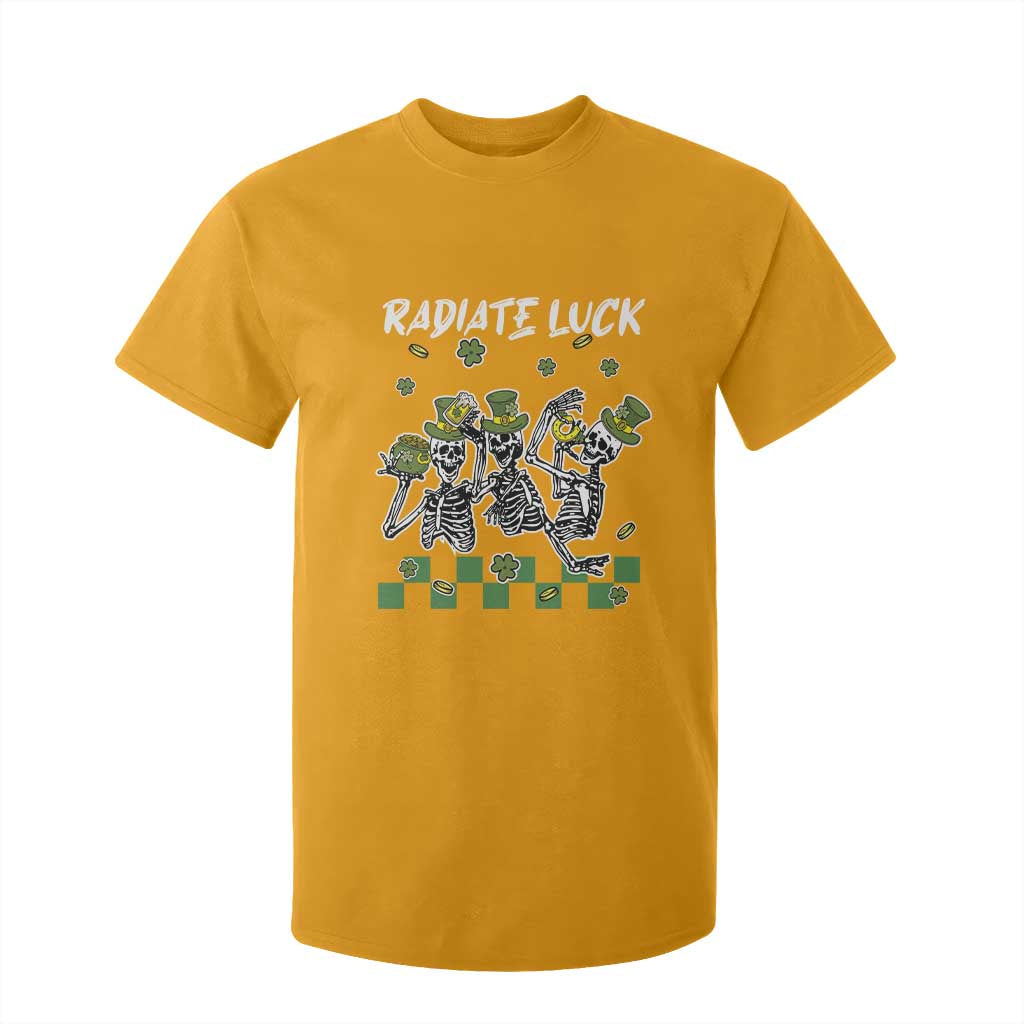 St Patrick's Day T Shirt For Kid Radiate Luck Funny Skeleton Radiology TS09 Gold Print Your Wear