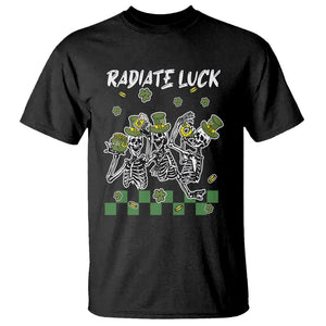 St. Patrick's Day T Shirt Radiate Luck Funny Skeleton Radiology TS09 Black Printyourwear