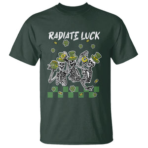 St. Patrick's Day T Shirt Radiate Luck Funny Skeleton Radiology TS09 Dark Forest Green Printyourwear