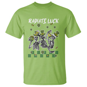 St. Patrick's Day T Shirt Radiate Luck Funny Skeleton Radiology TS09 Lime Printyourwear