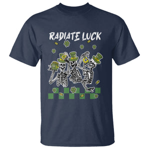 St. Patrick's Day T Shirt Radiate Luck Funny Skeleton Radiology TS09 Navy Printyourwear