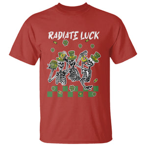 St. Patrick's Day T Shirt Radiate Luck Funny Skeleton Radiology TS09 Red Printyourwear