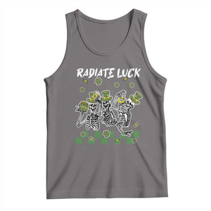 St Patrick's Day Tank Top Radiate Luck Funny Skeleton Radiology TS09 Deep Heather Print Your Wear